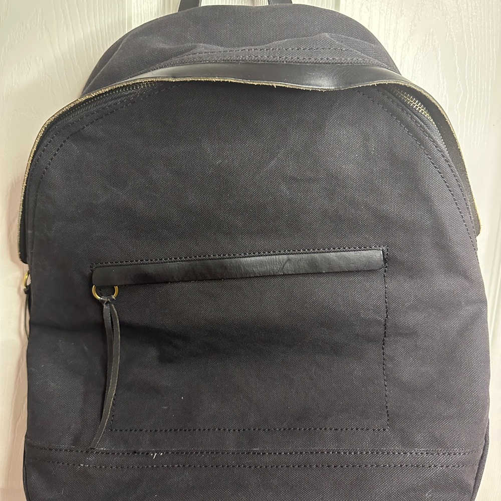 Classic Black Canvas Backpack